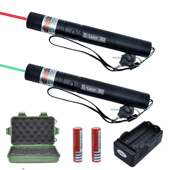Zelen Laser Pogled & Rdeč Laserski 303 Kazalec Svetlobe 532nm 5mw Visoko Moč Naprave Lazer laser Pero Gorenja Lov Laser