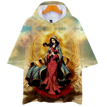 Ženske Hoodie Naše Gospe Iz Guadalupe Devica Marija Mehika Mehiški Hooded t-shirt 3D harajuku Poletje osebnost Katoliške Hooded vrhovi