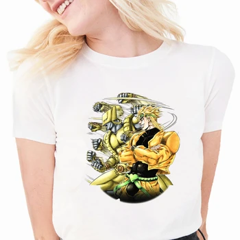 Ženske Ženski Hip Hop DIO BRANDO Jojo Bizarna Avantura Kujo Jotaro T Shirt Femme Oblačila Tshirt Harajuku Priložnostne T-shirt