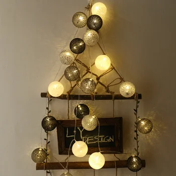 3m Bombaž Žogo Garland Niz Luči Božič Pravljični Niz Luči na Prostem Počitnice Božično zabavo, Poroko Družino Dekoracijo
