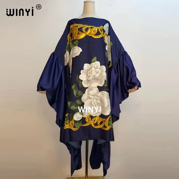 Arabski Keper obleko z naborki robom Elegantno Nabrano Obleko Ženske Dolg Rokav Preplete Trak Tiskanja Ženski Midi Obleko abaya