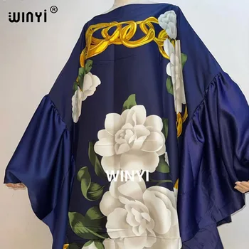 Arabski Keper obleko z naborki robom Elegantno Nabrano Obleko Ženske Dolg Rokav Preplete Trak Tiskanja Ženski Midi Obleko abaya