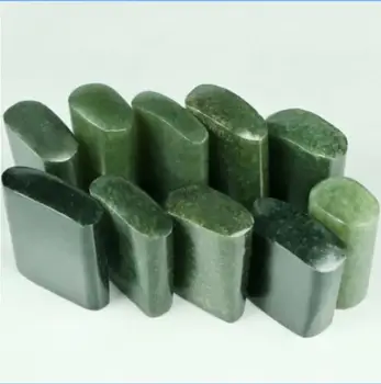 3pc Dandong Zeleni Pečat Prazno Kamen Začetnike Z Praksi Carving 1.2-2x3-4.5 cm