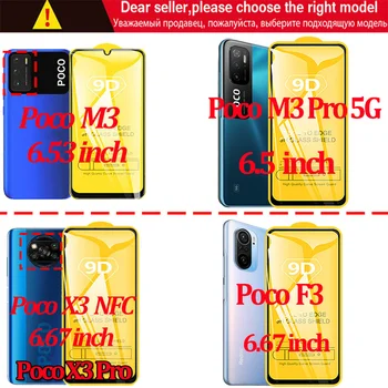 1~3PCS za Varovanje sluha Film Poco X3 Pro Stekla Za Xiaomi Poco X3 Pro M3 5G Poko X-3 NFC, Zaslon Patron Malo Poco X3 Pro F3 GT