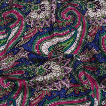 Vintage paisley in cvetlični motiv tiskanja čista svila keper svilene tkanine 15momme,STW130