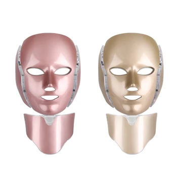 7 Barv LED nega Obraza Masko z Vratu Pomlajevanje Kože, Anti-againg Beljenje Kože, Zdravljenje Masko za Nego Obraza Lepota Naprave Ne Box