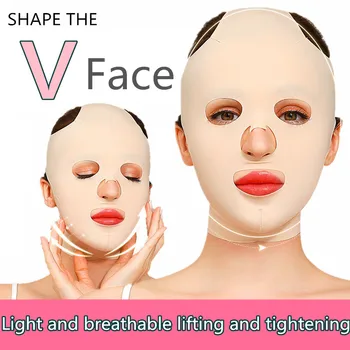 Nežen Obrazni Tanke Masko Hujšanje Povoj Za Nego Kože Pasu Obliko Dvigalo Zmanjšanje Dvojno Brado Maske Obraza Thining Band