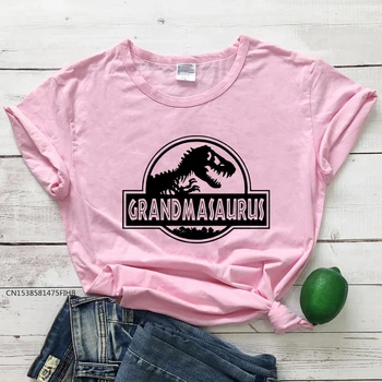 Grandmasaurus Mehko Premium Tkanine T-Shirt Smešno Igre Rojstni Dan Darilo Tshirt Lepe Ženske, Kratek Rokav Dinozaver Graphic Tee Majica