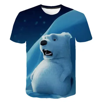 Fantje T-shirt 3D Živali Mali Medved Tiskanja Kawaii Dekleta Tshirt Unisex Otroci Oblačila Ulične Kratka sleeved Harajuku Tshirts
