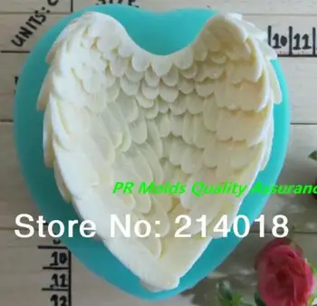 Super kakovost 1 pc 3D angel krilo ptice velik 9x9x4 cm, Silikonski par baby plesni plesni torto orodja za peko okrasitev fondat orodje
