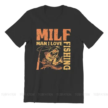 Ribič Človek, ki sem Ljubezen, Ribolov TShirt Za Moške MILF Smešno Meme Oblačila Novost T Shirt Mehko Natisnjeni Svoboden