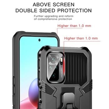 KEYSION Shockproof Oklep Primeru za Redmi Opomba 10 Pro 10S 10T K40 Pro Stojalo Telefon Kritje za Xiaomi Mi 11i POCO F3 X3 NFC M3 Pro 5G