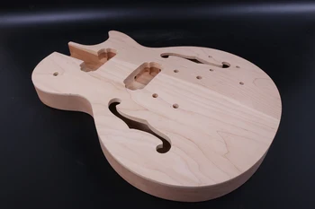 Nedokončane kitara telo DIY električna Kitara Plamen Javor Mahagoni