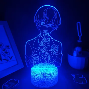 Mystic Messenger Igre Slika Zenny 3D Led Žarnice RGB Noč Svetlobe Neon Kul Darilo Za Prijatelja, Spalnica Tabela Desk Barvita Dekoracija