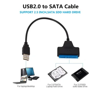 USB SATA Kabel Sata Na USB 2.0 Adapter Usb Sata Adapter Kabel Podporo 2,5 Cm Ssd Hdd Trdi Disk 