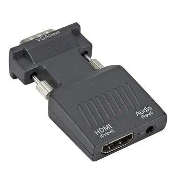 VGA HDMI je združljiv Prilagodilnik Pretvornika 1080P VGA Adapter Za Prenosni RAČUNALNIK za HDTV, Projektor, Video Avdio VGA HDMI je združljiv