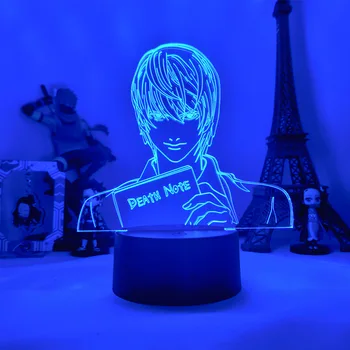 SMRT OPOMBA Anime LED Nočna Lučka Yagami Light Slika Model 3D Lučka Spalnica Dekoracijo Anime Funs Rojstni dan, Božič Darilo Dropshipping