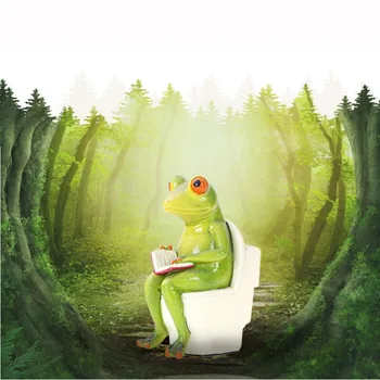 Smešno Joga žaba smolo Obrti Dnevna Soba Namizje Joga Živali Spalnica Doma Oprema Vrt spraviti Mini okraski 2021