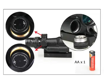 Tactical ACOG 4x32 LED Scope Mini Reflex red dot scope for Airsoft