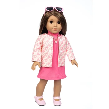 2021 Nove Modne Pletene Primerni za American Dekle Lutka Obleko 18-palčna Lutka Božič Dekle Darilo(samo prodajajo oblačila)