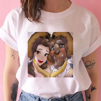 Trnuljčica Aurora Princesa in Princ Ljubitelje T-Ženske Majice Kratek Rokav Tee Shirt Femme Disney Tshirt Nekaj Serije