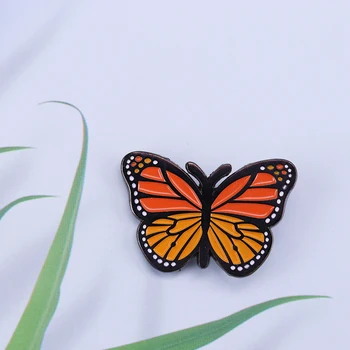 Oranžna Metulj Monarh Emajl Pin Povsod V Londonu Migracijskih Metulj Insektov Značko Za Jecket Broška