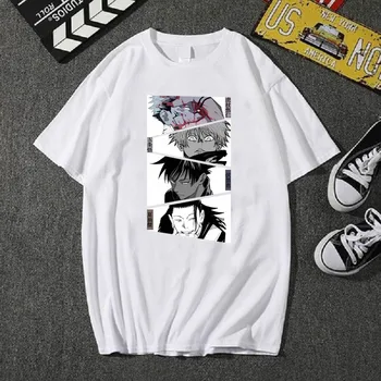 Bela Priložnostne Svoboden Anime T-Shirt Majica Fashion Moški in Ženska Tee Jujutsu Kaisen