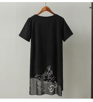 Dolgo T-shirt Črna Bela Črke Seksi Kratka sleeved Tanke Ženske Bombažno Majico Poletje Žensk Priložnostne korejski ženska Oblačila