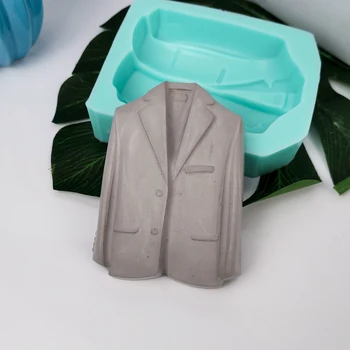 2D Poslovna Obleka Jakna Obliko Sveče, Mila Silikonsko Plesni DIY Ročno Aromaterapija Plesni Doma Dekoracijo DIY Obrti