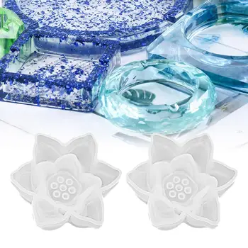 Milo Plesni Ogledalo Tri-dimenzionalni Lotus Flower Silikonski Kalup Kristalno Epoksi DIY Ročno izdelan Nakit iz Silikona, Milo Plesni Seifenform