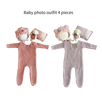 Dojenček Fant Dekle Romper Bodysuits Obleko Fotografiranje Novorojenčka Otroška Fotografija Rekviziti Klobuk Baby Studio, Fotografiranje, Rekviziti, Oblačila