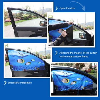 Okno avtomobila Sončniki Risanka Magnetni Zavese Anti-UV Zaščita Sonce Ščit Vizir za Avto Stranskem Oknu Dodatki