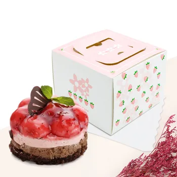 12-Paketi Torto Škatle 5 palčni kuhinja peko paket prenosni rožnate jagode sir dekoracije za poroko baby tuš stranka polje