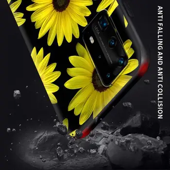 Poletje Marjetica, Sončnica Cvetlični SoftShell, Prevleke Za Huawei P30 P40 Pro P20 Lite P10 P Smart Z Y6 Y7 Y9 2019 Y6p Primerih Black Coque