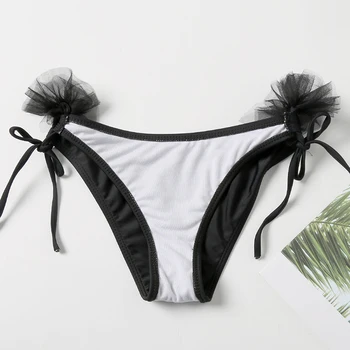 Ruffed Seksi Bikini Cvetlični Ženske Split Kopalke 2021 Vroče Prodajo Push Up Ženska na Kopalke Bazen Nositi kopalke