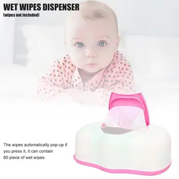 1 Baby Robčki Razpršilnik za Večkratno uporabo Prenosne Zaprti Vlažna Vodenje Mokri Robčki Imetnik Primeru Rose Modra PP Plastike