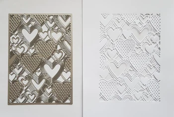 Srca kartica Ozadju dekoracijo Rezanje Kovin Matrice za DIY Scrapbooking Album Papir, Kartice, Dekorativni Obrti Reliefi Die Kosi