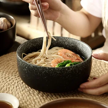 Na japonskem slogu Ustvarjalne rezanec velike ramen sklede, keramične proso kaša skledo, rezanec bowl, goveji juhi, rezanec bowl