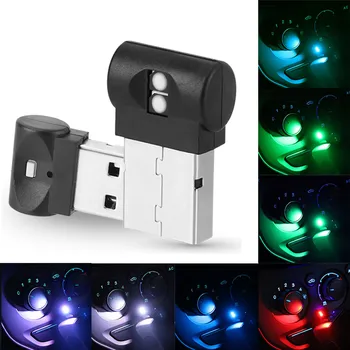 Mini USB Lučka LED RGB LED Avto Notranje luči Komplet 5 Smart USB LED Vzdušje Lučka za Prenosni računalnik Lučka Doma Dekoracijo Nočna Lučka