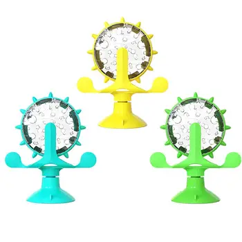 Treat 360° Leaking Cat Toy Interactive Rotatable Windmill Wheel Toy for Cats Kitten Dogs Pet Slow Feeders Products Accessories