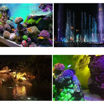 Vodoodporna LED Podvodne Luči Žarnice RGB Podvodni Spot Luči za Bazen Vodometi Ribnik Vodni Vrt v Luči Akvarij
