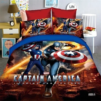 Avengers Captain America Spider Man Posteljnina Nabor Rjuhe Kritje Posteljo Stanja Prevleke Zamrznjene Ana Elsa Disney Princesa Posteljno Perilo