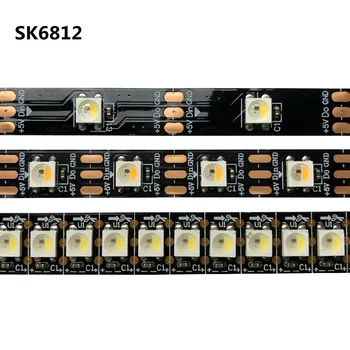 5M DC 5V SK6812 RGBW RGBWW 30/60/144LEDs/m 5050 SMD Prilagodljivo Luči LED Trakovi IP30 IP65 IP67 Bela/Črna PCB 4 V 1 Led Luči