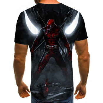 3D tiskanje nove moške poletne kratka sleeved kul T-shirt krog vratu vrh