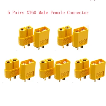 5Pairs XT60 Moški Ženski Bullet Priključek Priključite iMax b6 Baterije bilance polnilnik Pripomoček Za RC Lipo/Ni-CD Baterija polnjenje