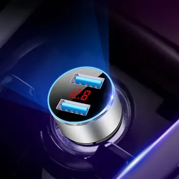 Novo 3.1 Dvojno Vrata USB LCD-Zaslon Qucik Avto Auto Mobilni Telefon Hitra Vrata USB Hitro Adapter za Polnilnik Hitro Polnjenje LCD-Zaslon