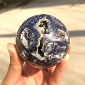 60-65 mm Naravnih Flash star Quartz Crystal Gemstone Power Ball Obkrožiti Naravni kamni in minerali, reiki Zdravljenje za dom decoratio