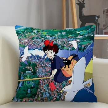 Musife Studio Ghibli Prevleke po Meri Kvadratnih Blazino Kritje Primera Zadrgo, Prevleke 35*35,40*40,45*45 cm Padec Ladijskega prometa
