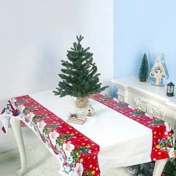 1pcs 110X180cm Božič Namizni prt Večerjo Novo Leto Natisnjeni Pravokotnik PVC Prt Božič Tabela Kritje Odlikovanja