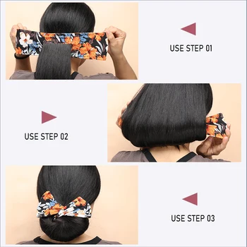 17KM korejski Čarobno Twist Lok Scrunchies Cvjetnim Tiskanja Lase Tie Glavo Pisane Hairband Pokrivala Čop, Držalo za Pribor